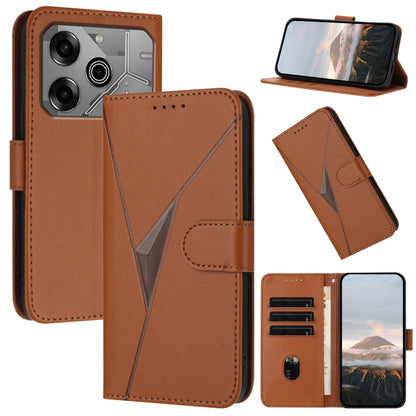 Triangle Pattern Buckle Clasp Leather Phone Case, For Tecno Pova 6 Neo 5G / Spark 30 5G, For Tecno Spark 30 Pro 4G, For Tecno Spark 30 4G, For Tecno Spark Go 5G 2025 / Hot 60i 5G, For Tecno Spark Go 2025, For Tecno Spark 30C, For Tecno Pova 6 Neo      ...