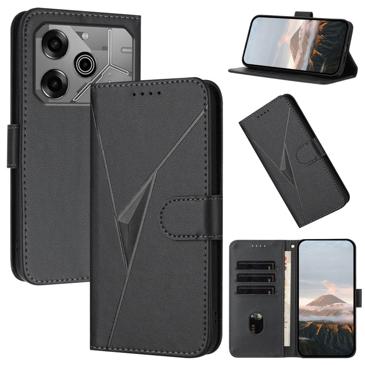 Triangle Pattern Buckle Clasp Leather Phone Case, For Tecno Pova 6 Neo 5G / Spark 30 5G, For Tecno Spark 30 Pro 4G, For Tecno Spark 30 4G, For Tecno Spark Go 5G 2025 / Hot 60i 5G, For Tecno Spark Go 2025, For Tecno Spark 30C, For Tecno Pova 6 Neo      ...