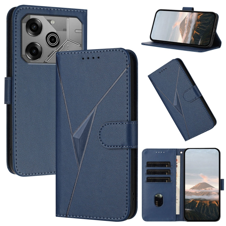 Triangle Pattern Buckle Clasp Leather Phone Case, For Tecno Pova 6 Neo 5G / Spark 30 5G, For Tecno Spark 30 Pro 4G, For Tecno Spark 30 4G, For Tecno Spark Go 5G 2025 / Hot 60i 5G, For Tecno Spark Go 2025, For Tecno Spark 30C, For Tecno Pova 6 Neo      ...