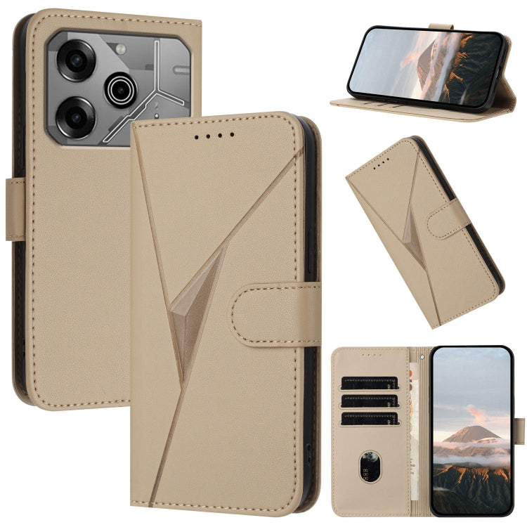 Triangle Pattern Buckle Clasp Leather Phone Case, For Tecno Pova 6 Neo 5G / Spark 30 5G, For Tecno Spark 30 Pro 4G, For Tecno Spark 30 4G, For Tecno Spark Go 5G 2025 / Hot 60i 5G, For Tecno Spark Go 2025, For Tecno Spark 30C, For Tecno Pova 6 Neo      ...