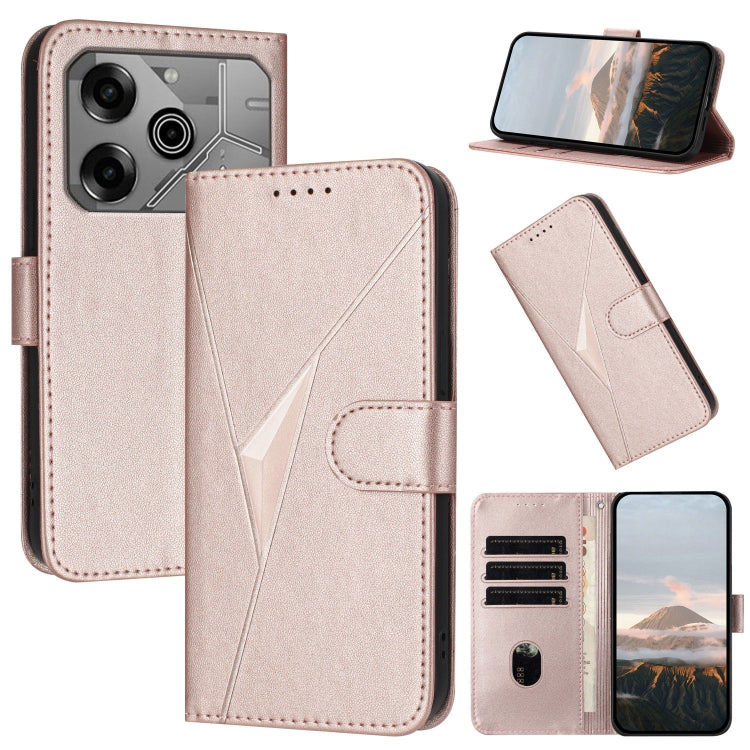 Triangle Pattern Buckle Clasp Leather Phone Case, For Tecno Pova 6 Neo 5G / Spark 30 5G, For Tecno Spark 30 Pro 4G, For Tecno Spark 30 4G, For Tecno Spark Go 5G 2025 / Hot 60i 5G, For Tecno Spark Go 2025, For Tecno Spark 30C, For Tecno Pova 6 Neo      ...