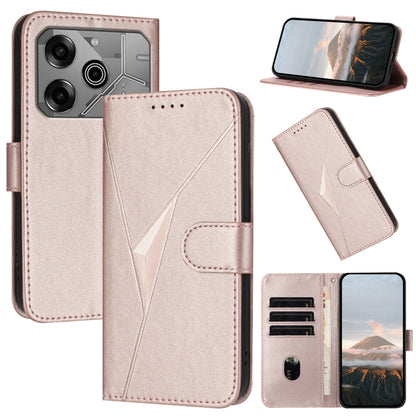 Triangle Pattern Buckle Clasp Leather Phone Case, For Tecno Pova 6 Neo 5G / Spark 30 5G, For Tecno Spark 30 Pro 4G, For Tecno Spark 30 4G, For Tecno Spark Go 5G 2025 / Hot 60i 5G, For Tecno Spark Go 2025, For Tecno Spark 30C, For Tecno Pova 6 Neo      ...
