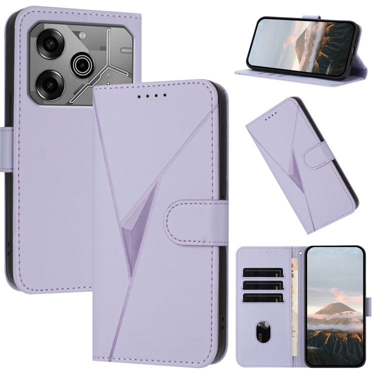 Triangle Pattern Buckle Clasp Leather Phone Case, For Tecno Pova 6 Neo 5G / Spark 30 5G, For Tecno Spark 30 Pro 4G, For Tecno Spark 30 4G, For Tecno Spark Go 5G 2025 / Hot 60i 5G, For Tecno Spark Go 2025, For Tecno Spark 30C, For Tecno Pova 6 Neo      ...