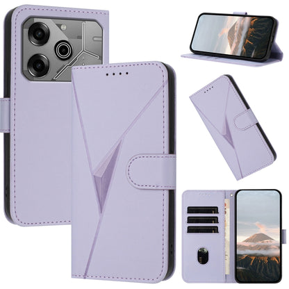 Triangle Pattern Buckle Clasp Leather Phone Case, For Tecno Pova 6 Neo 5G / Spark 30 5G, For Tecno Spark 30 Pro 4G, For Tecno Spark 30 4G, For Tecno Spark Go 5G 2025 / Hot 60i 5G, For Tecno Spark Go 2025, For Tecno Spark 30C, For Tecno Pova 6 Neo      ...