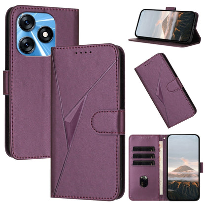 Triangle Pattern Buckle Clasp Leather Phone Case, For Tecno Camon 20 Premier, For Tecno Camon 20 / Camon 20 Pro 4G, For Tecno Spark 10C, For Tecno Spark 10 4G, For Tecno Spark Go 2023, For Tecno Spark 10 Pro, For Tecno Pova 4, For Tecno Pova 2