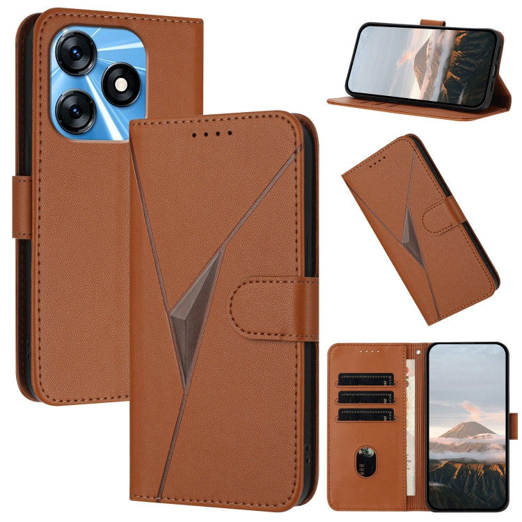 Triangle Pattern Buckle Clasp Leather Phone Case, For Tecno Camon 20 Premier, For Tecno Camon 20 / Camon 20 Pro 4G, For Tecno Spark 10C, For Tecno Spark 10 4G, For Tecno Spark Go 2023, For Tecno Spark 10 Pro, For Tecno Pova 4, For Tecno Pova 2