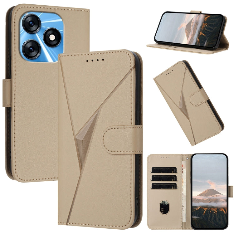 Triangle Pattern Buckle Clasp Leather Phone Case, For Tecno Camon 20 Premier, For Tecno Camon 20 / Camon 20 Pro 4G, For Tecno Spark 10C, For Tecno Spark 10 4G, For Tecno Spark Go 2023, For Tecno Spark 10 Pro, For Tecno Pova 4, For Tecno Pova 2