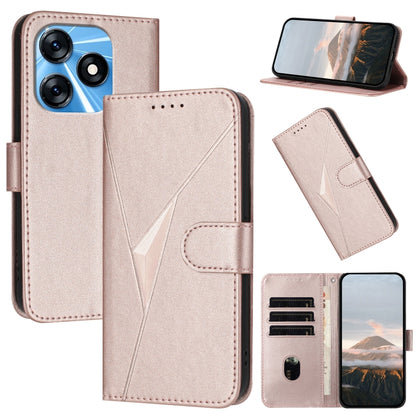 Triangle Pattern Buckle Clasp Leather Phone Case, For Tecno Camon 20 Premier, For Tecno Camon 20 / Camon 20 Pro 4G, For Tecno Spark 10C, For Tecno Spark 10 4G, For Tecno Spark Go 2023, For Tecno Spark 10 Pro, For Tecno Pova 4, For Tecno Pova 2