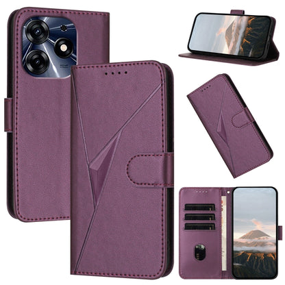 Triangle Pattern Buckle Clasp Leather Phone Case, For Tecno Camon 20 Premier, For Tecno Camon 20 / Camon 20 Pro 4G, For Tecno Spark 10C, For Tecno Spark 10 4G, For Tecno Spark Go 2023, For Tecno Spark 10 Pro, For Tecno Pova 4, For Tecno Pova 2