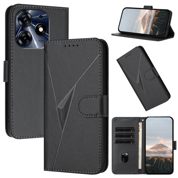 Triangle Pattern Buckle Clasp Leather Phone Case, For Tecno Camon 20 Premier, For Tecno Camon 20 / Camon 20 Pro 4G, For Tecno Spark 10C, For Tecno Spark 10 4G, For Tecno Spark Go 2023, For Tecno Spark 10 Pro, For Tecno Pova 4, For Tecno Pova 2
