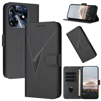 Triangle Pattern Buckle Clasp Leather Phone Case, For Tecno Camon 20 Premier, For Tecno Camon 20 / Camon 20 Pro 4G, For Tecno Spark 10C, For Tecno Spark 10 4G, For Tecno Spark Go 2023, For Tecno Spark 10 Pro, For Tecno Pova 4, For Tecno Pova 2