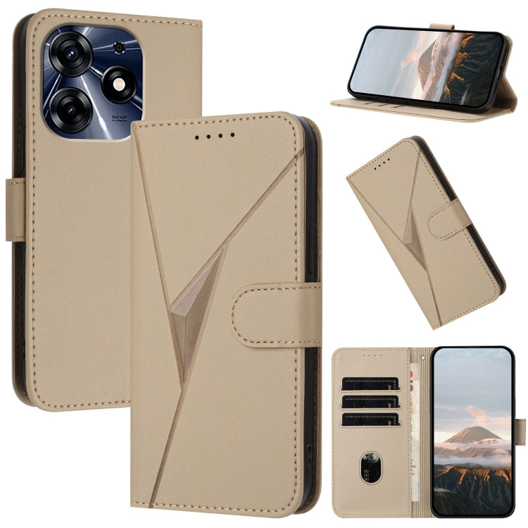 Triangle Pattern Buckle Clasp Leather Phone Case, For Tecno Camon 20 Premier, For Tecno Camon 20 / Camon 20 Pro 4G, For Tecno Spark 10C, For Tecno Spark 10 4G, For Tecno Spark Go 2023, For Tecno Spark 10 Pro, For Tecno Pova 4, For Tecno Pova 2