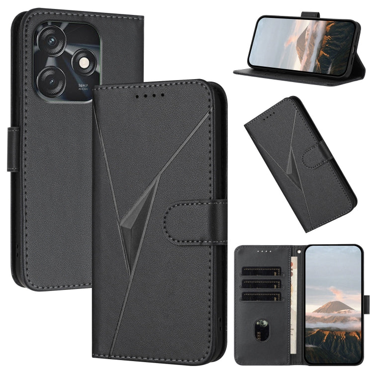 Triangle Pattern Buckle Clasp Leather Phone Case, For Tecno Camon 20 Premier, For Tecno Camon 20 / Camon 20 Pro 4G, For Tecno Spark 10C, For Tecno Spark 10 4G, For Tecno Spark Go 2023, For Tecno Spark 10 Pro, For Tecno Pova 4, For Tecno Pova 2