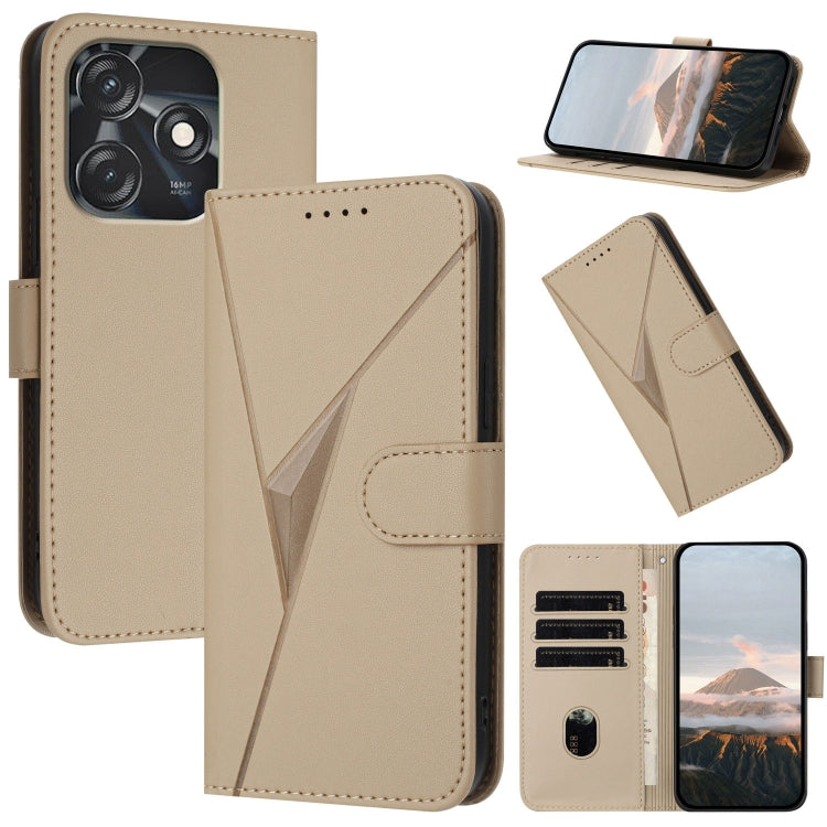 Triangle Pattern Buckle Clasp Leather Phone Case, For Tecno Camon 20 Premier, For Tecno Camon 20 / Camon 20 Pro 4G, For Tecno Spark 10C, For Tecno Spark 10 4G, For Tecno Spark Go 2023, For Tecno Spark 10 Pro, For Tecno Pova 4, For Tecno Pova 2