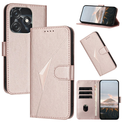 Triangle Pattern Buckle Clasp Leather Phone Case, For Tecno Camon 20 Premier, For Tecno Camon 20 / Camon 20 Pro 4G, For Tecno Spark 10C, For Tecno Spark 10 4G, For Tecno Spark Go 2023, For Tecno Spark 10 Pro, For Tecno Pova 4, For Tecno Pova 2