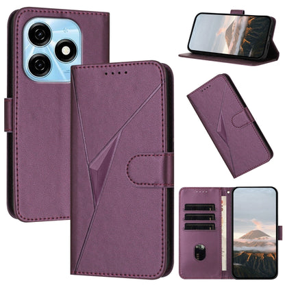 Triangle Pattern Buckle Clasp Leather Phone Case, For Tecno Pova 6 Neo 5G / Spark 30 5G, For Tecno Spark 30 Pro 4G, For Tecno Spark 30 4G, For Tecno Spark Go 5G 2025 / Hot 60i 5G, For Tecno Spark Go 2025, For Tecno Spark 30C, For Tecno Pova 6 Neo      ...
