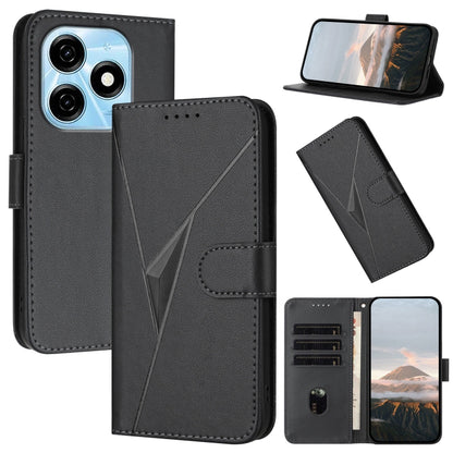 Triangle Pattern Buckle Clasp Leather Phone Case, For Tecno Pova 6 Neo 5G / Spark 30 5G, For Tecno Spark 30 Pro 4G, For Tecno Spark 30 4G, For Tecno Spark Go 5G 2025 / Hot 60i 5G, For Tecno Spark Go 2025, For Tecno Spark 30C, For Tecno Pova 6 Neo      ...