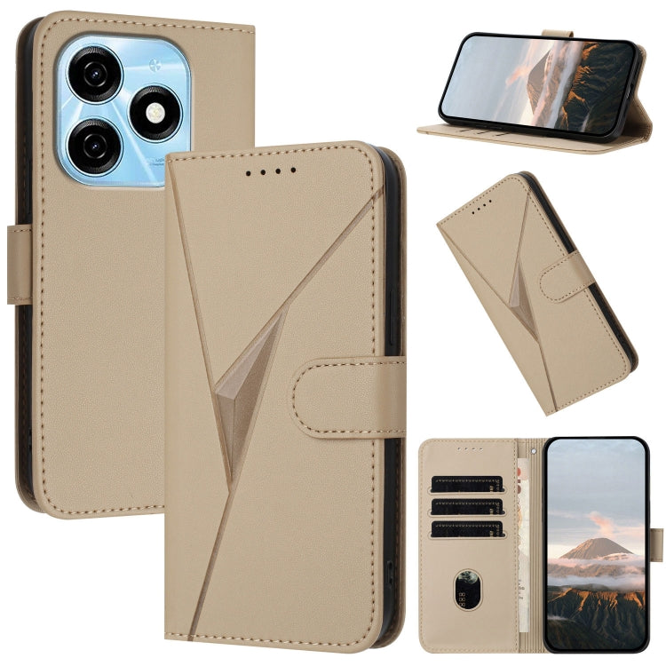 Triangle Pattern Buckle Clasp Leather Phone Case, For Tecno Pova 6 Neo 5G / Spark 30 5G, For Tecno Spark 30 Pro 4G, For Tecno Spark 30 4G, For Tecno Spark Go 5G 2025 / Hot 60i 5G, For Tecno Spark Go 2025, For Tecno Spark 30C, For Tecno Pova 6 Neo      ...