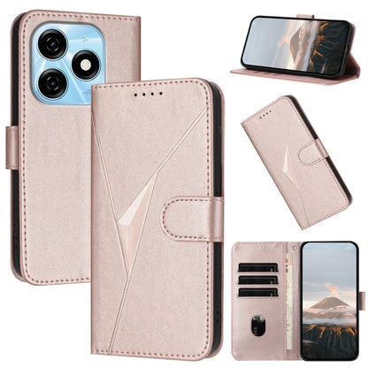 Triangle Pattern Buckle Clasp Leather Phone Case, For Tecno Pova 6 Neo 5G / Spark 30 5G, For Tecno Spark 30 Pro 4G, For Tecno Spark 30 4G, For Tecno Spark Go 5G 2025 / Hot 60i 5G, For Tecno Spark Go 2025, For Tecno Spark 30C, For Tecno Pova 6 Neo      ...