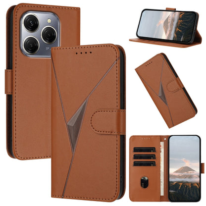 Triangle Pattern Buckle Clasp Leather Phone Case, For Tecno Pova 6 Neo 5G / Spark 30 5G, For Tecno Spark 30 Pro 4G, For Tecno Spark 30 4G, For Tecno Spark Go 5G 2025 / Hot 60i 5G, For Tecno Spark Go 2025, For Tecno Spark 30C, For Tecno Pova 6 Neo      ...