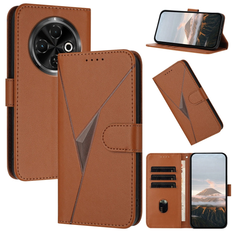 Triangle Pattern Buckle Clasp Leather Phone Case, For Tecno Pova 6 Neo 5G / Spark 30 5G, For Tecno Spark 30 Pro 4G, For Tecno Spark 30 4G, For Tecno Spark Go 5G 2025 / Hot 60i 5G, For Tecno Spark Go 2025, For Tecno Spark 30C, For Tecno Pova 6 Neo      ...