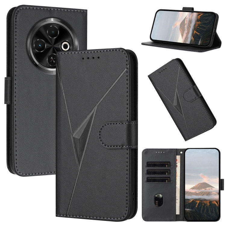 Triangle Pattern Buckle Clasp Leather Phone Case, For Tecno Pova 6 Neo 5G / Spark 30 5G, For Tecno Spark 30 Pro 4G, For Tecno Spark 30 4G, For Tecno Spark Go 5G 2025 / Hot 60i 5G, For Tecno Spark Go 2025, For Tecno Spark 30C, For Tecno Pova 6 Neo      ...