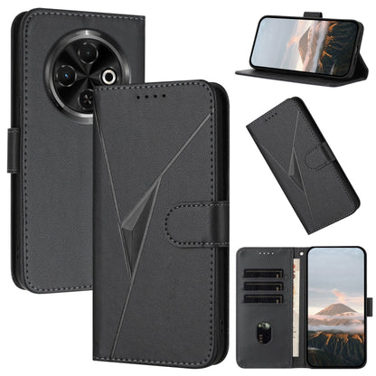 Triangle Pattern Buckle Clasp Leather Phone Case, For Tecno Pova 6 Neo 5G / Spark 30 5G, For Tecno Spark 30 Pro 4G, For Tecno Spark 30 4G, For Tecno Spark Go 5G 2025 / Hot 60i 5G, For Tecno Spark Go 2025, For Tecno Spark 30C, For Tecno Pova 6 Neo      ...