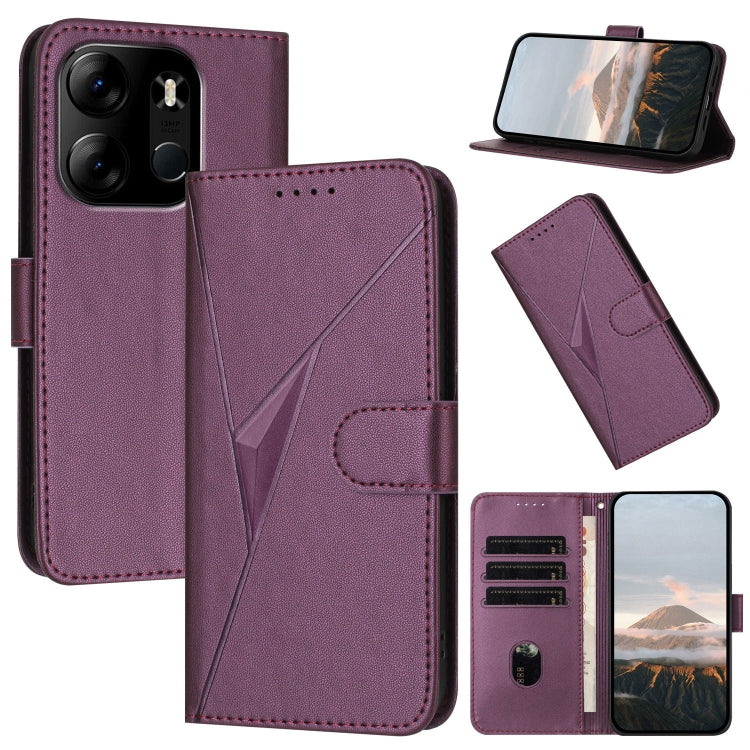 Triangle Pattern Buckle Clasp Leather Phone Case, For Tecno Camon 20 Premier, For Tecno Camon 20 / Camon 20 Pro 4G, For Tecno Spark 10C, For Tecno Spark 10 4G, For Tecno Spark Go 2023, For Tecno Spark 10 Pro, For Tecno Pova 4, For Tecno Pova 2