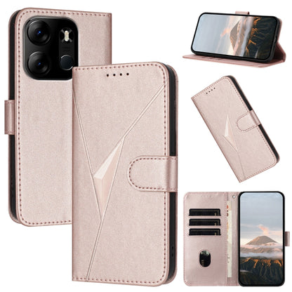 Triangle Pattern Buckle Clasp Leather Phone Case, For Tecno Camon 20 Premier, For Tecno Camon 20 / Camon 20 Pro 4G, For Tecno Spark 10C, For Tecno Spark 10 4G, For Tecno Spark Go 2023, For Tecno Spark 10 Pro, For Tecno Pova 4, For Tecno Pova 2