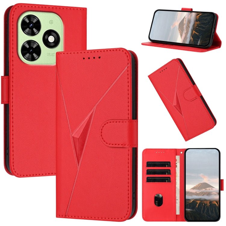 Triangle Pattern Buckle Clasp Leather Phone Case, For Tecno Pova 6 Neo 5G / Spark 30 5G, For Tecno Spark 30 Pro 4G, For Tecno Spark 30 4G, For Tecno Spark Go 5G 2025 / Hot 60i 5G, For Tecno Spark Go 2025, For Tecno Spark 30C, For Tecno Pova 6 Neo      ...