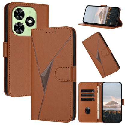 Triangle Pattern Buckle Clasp Leather Phone Case, For Tecno Pova 6 Neo 5G / Spark 30 5G, For Tecno Spark 30 Pro 4G, For Tecno Spark 30 4G, For Tecno Spark Go 5G 2025 / Hot 60i 5G, For Tecno Spark Go 2025, For Tecno Spark 30C, For Tecno Pova 6 Neo      ...