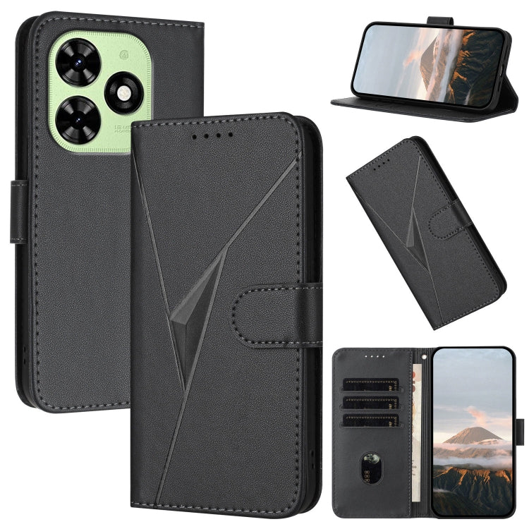 Triangle Pattern Buckle Clasp Leather Phone Case, For Tecno Pova 6 Neo 5G / Spark 30 5G, For Tecno Spark 30 Pro 4G, For Tecno Spark 30 4G, For Tecno Spark Go 5G 2025 / Hot 60i 5G, For Tecno Spark Go 2025, For Tecno Spark 30C, For Tecno Pova 6 Neo      ...
