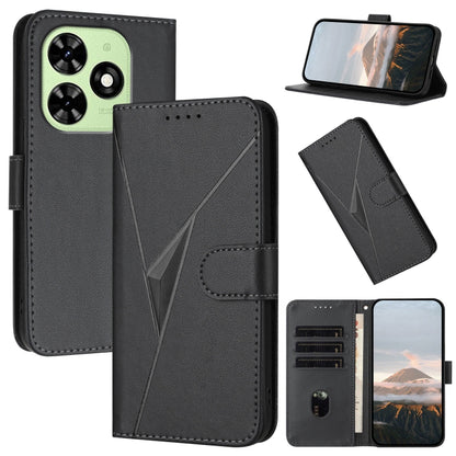 Triangle Pattern Buckle Clasp Leather Phone Case, For Tecno Pova 6 Neo 5G / Spark 30 5G, For Tecno Spark 30 Pro 4G, For Tecno Spark 30 4G, For Tecno Spark Go 5G 2025 / Hot 60i 5G, For Tecno Spark Go 2025, For Tecno Spark 30C, For Tecno Pova 6 Neo      ...