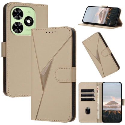 Triangle Pattern Buckle Clasp Leather Phone Case, For Tecno Pova 6 Neo 5G / Spark 30 5G, For Tecno Spark 30 Pro 4G, For Tecno Spark 30 4G, For Tecno Spark Go 5G 2025 / Hot 60i 5G, For Tecno Spark Go 2025, For Tecno Spark 30C, For Tecno Pova 6 Neo      ...