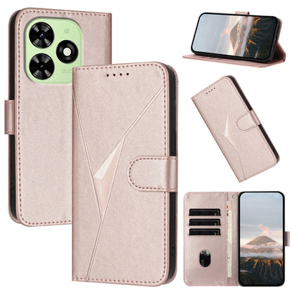 Triangle Pattern Buckle Clasp Leather Phone Case, For Tecno Pova 6 Neo 5G / Spark 30 5G, For Tecno Spark 30 Pro 4G, For Tecno Spark 30 4G, For Tecno Spark Go 5G 2025 / Hot 60i 5G, For Tecno Spark Go 2025, For Tecno Spark 30C, For Tecno Pova 6 Neo      ...