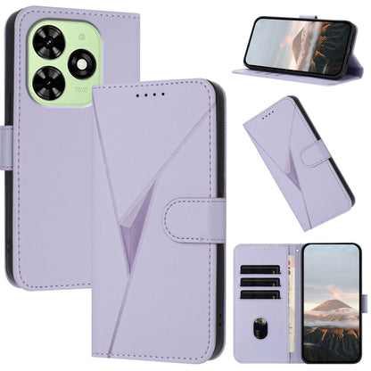 Triangle Pattern Buckle Clasp Leather Phone Case, For Tecno Pova 6 Neo 5G / Spark 30 5G, For Tecno Spark 30 Pro 4G, For Tecno Spark 30 4G, For Tecno Spark Go 5G 2025 / Hot 60i 5G, For Tecno Spark Go 2025, For Tecno Spark 30C, For Tecno Pova 6 Neo      ...