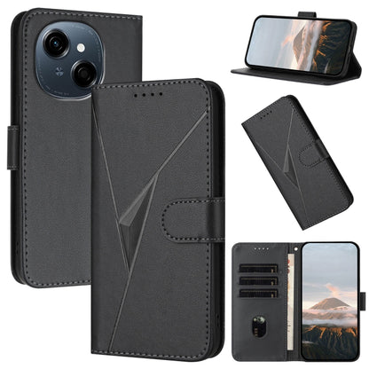 Triangle Pattern Buckle Clasp Leather Phone Case, For Tecno Pova 6 Neo 5G / Spark 30 5G, For Tecno Spark 30 Pro 4G, For Tecno Spark 30 4G, For Tecno Spark Go 5G 2025 / Hot 60i 5G, For Tecno Spark Go 2025, For Tecno Spark 30C, For Tecno Pova 6 Neo      ...
