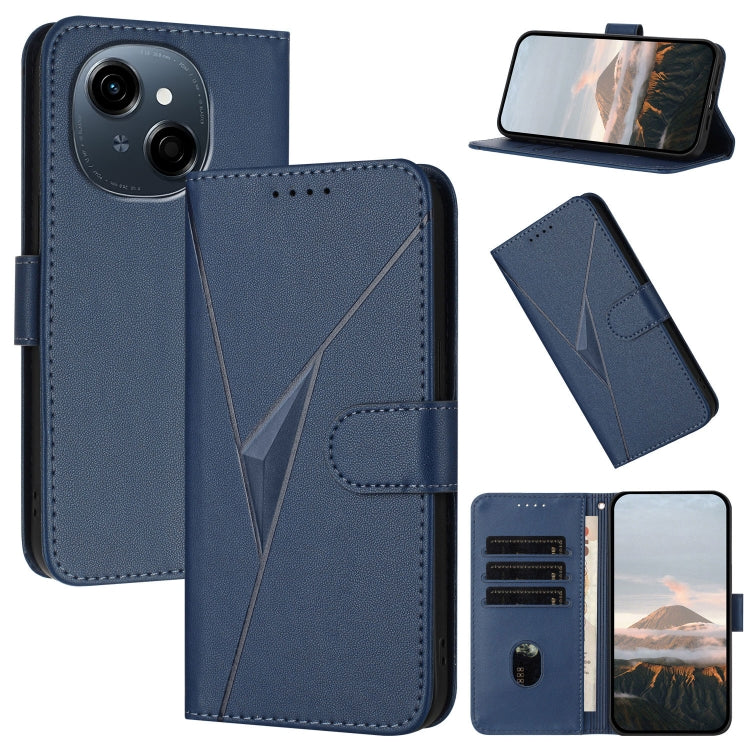 Triangle Pattern Buckle Clasp Leather Phone Case, For Tecno Pova 6 Neo 5G / Spark 30 5G, For Tecno Spark 30 Pro 4G, For Tecno Spark 30 4G, For Tecno Spark Go 5G 2025 / Hot 60i 5G, For Tecno Spark Go 2025, For Tecno Spark 30C, For Tecno Pova 6 Neo      ...