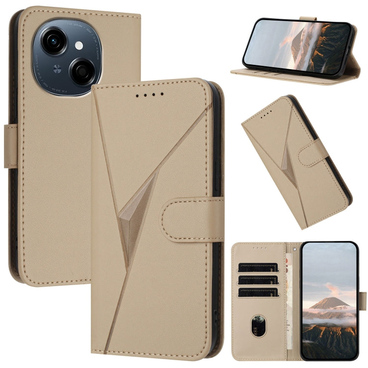 Triangle Pattern Buckle Clasp Leather Phone Case, For Tecno Pova 6 Neo 5G / Spark 30 5G, For Tecno Spark 30 Pro 4G, For Tecno Spark 30 4G, For Tecno Spark Go 5G 2025 / Hot 60i 5G, For Tecno Spark Go 2025, For Tecno Spark 30C, For Tecno Pova 6 Neo      ...