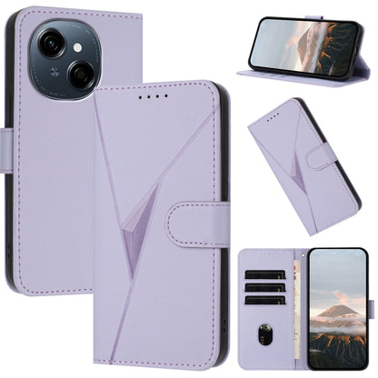 Triangle Pattern Buckle Clasp Leather Phone Case, For Tecno Pova 6 Neo 5G / Spark 30 5G, For Tecno Spark 30 Pro 4G, For Tecno Spark 30 4G, For Tecno Spark Go 5G 2025 / Hot 60i 5G, For Tecno Spark Go 2025, For Tecno Spark 30C, For Tecno Pova 6 Neo      ...
