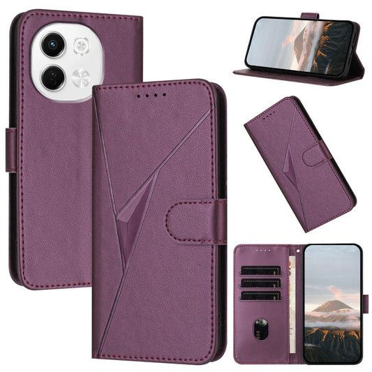 Triangle Pattern Buckle Clasp Leather Phone Case, For Tecno Pova 6 Neo 5G / Spark 30 5G, For Tecno Spark 30 Pro 4G, For Tecno Spark 30 4G, For Tecno Spark Go 5G 2025 / Hot 60i 5G, For Tecno Spark Go 2025, For Tecno Spark 30C, For Tecno Pova 6 Neo      ...