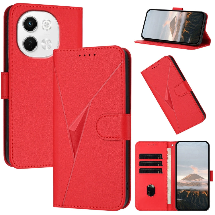 Triangle Pattern Buckle Clasp Leather Phone Case, For Tecno Pova 6 Neo 5G / Spark 30 5G, For Tecno Spark 30 Pro 4G, For Tecno Spark 30 4G, For Tecno Spark Go 5G 2025 / Hot 60i 5G, For Tecno Spark Go 2025, For Tecno Spark 30C, For Tecno Pova 6 Neo      ...
