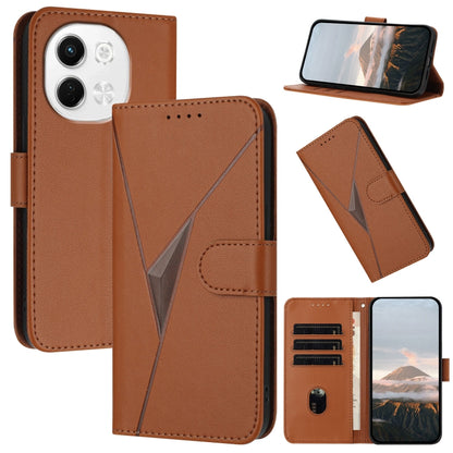 Triangle Pattern Buckle Clasp Leather Phone Case, For Tecno Pova 6 Neo 5G / Spark 30 5G, For Tecno Spark 30 Pro 4G, For Tecno Spark 30 4G, For Tecno Spark Go 5G 2025 / Hot 60i 5G, For Tecno Spark Go 2025, For Tecno Spark 30C, For Tecno Pova 6 Neo      ...