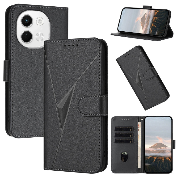 Triangle Pattern Buckle Clasp Leather Phone Case, For Tecno Pova 6 Neo 5G / Spark 30 5G, For Tecno Spark 30 Pro 4G, For Tecno Spark 30 4G, For Tecno Spark Go 5G 2025 / Hot 60i 5G, For Tecno Spark Go 2025, For Tecno Spark 30C, For Tecno Pova 6 Neo      ...