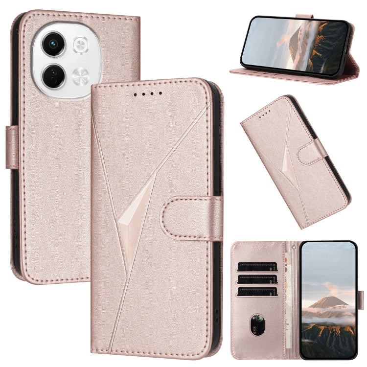 Triangle Pattern Buckle Clasp Leather Phone Case, For Tecno Pova 6 Neo 5G / Spark 30 5G, For Tecno Spark 30 Pro 4G, For Tecno Spark 30 4G, For Tecno Spark Go 5G 2025 / Hot 60i 5G, For Tecno Spark Go 2025, For Tecno Spark 30C, For Tecno Pova 6 Neo      ...