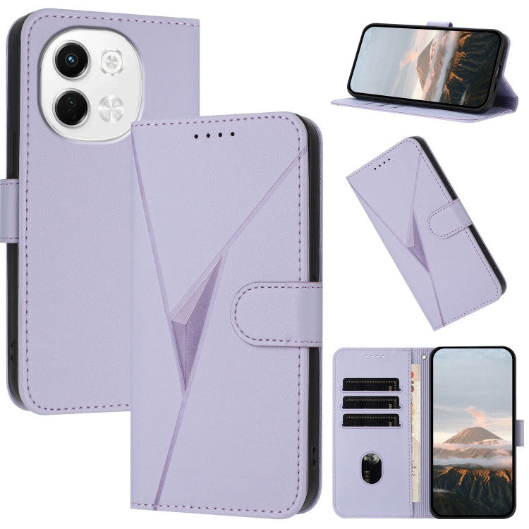 Triangle Pattern Buckle Clasp Leather Phone Case, For Tecno Pova 6 Neo 5G / Spark 30 5G, For Tecno Spark 30 Pro 4G, For Tecno Spark 30 4G, For Tecno Spark Go 5G 2025 / Hot 60i 5G, For Tecno Spark Go 2025, For Tecno Spark 30C, For Tecno Pova 6 Neo      ...