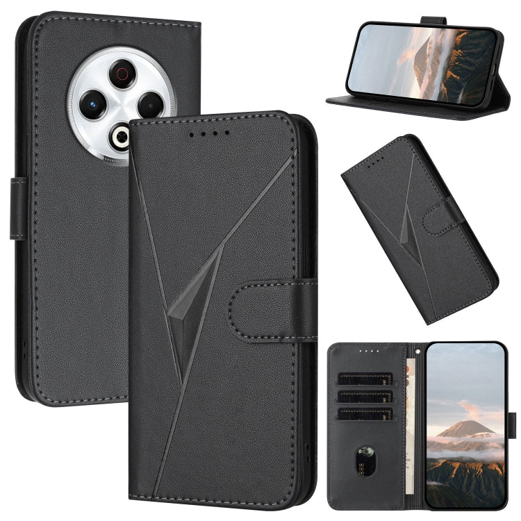 Triangle Pattern Buckle Clasp Leather Phone Case, For Tecno Pova 6 Neo 5G / Spark 30 5G, For Tecno Spark 30 Pro 4G, For Tecno Spark 30 4G, For Tecno Spark Go 5G 2025 / Hot 60i 5G, For Tecno Spark Go 2025, For Tecno Spark 30C, For Tecno Pova 6 Neo      ...