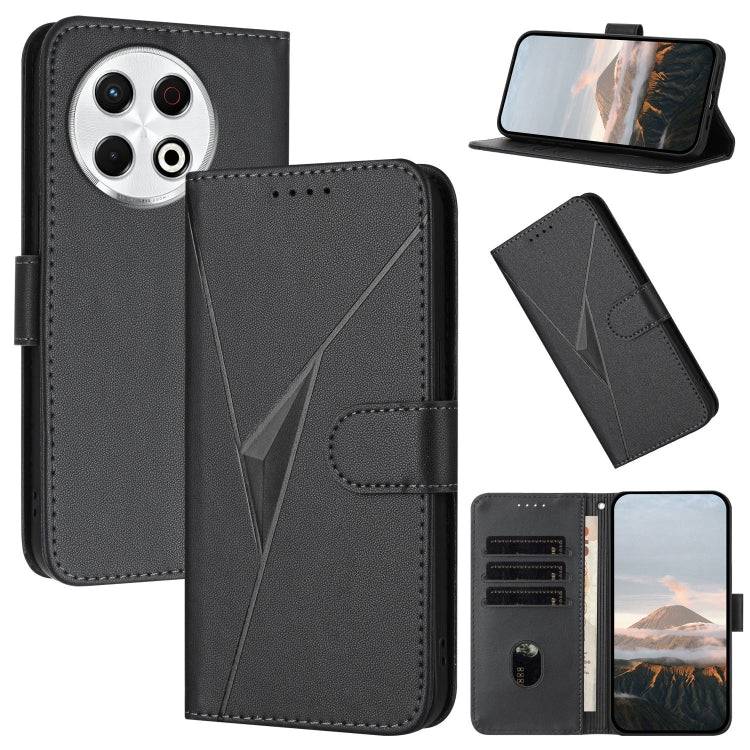 Triangle Pattern Buckle Clasp Leather Phone Case, For Tecno Pova 6 Neo 5G / Spark 30 5G, For Tecno Spark 30 Pro 4G, For Tecno Spark 30 4G, For Tecno Spark Go 5G 2025 / Hot 60i 5G, For Tecno Spark Go 2025, For Tecno Spark 30C, For Tecno Pova 6 Neo      ...