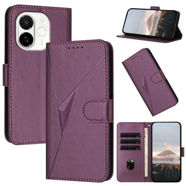 Triangle Pattern Buckle Clasp Leather Phone Case, For Tecno Pova Curve 2 5G, For Tecno Spark Go 3 / Pop 20 4G, For Tecno Spark 50 4G, For Tecno Camon 50 Pro 4G, For Tecno Camon 50 4G, For Tecno Spark Slim, For Tecno Spark 40 4G, For Tecno Pova Curve   ...
