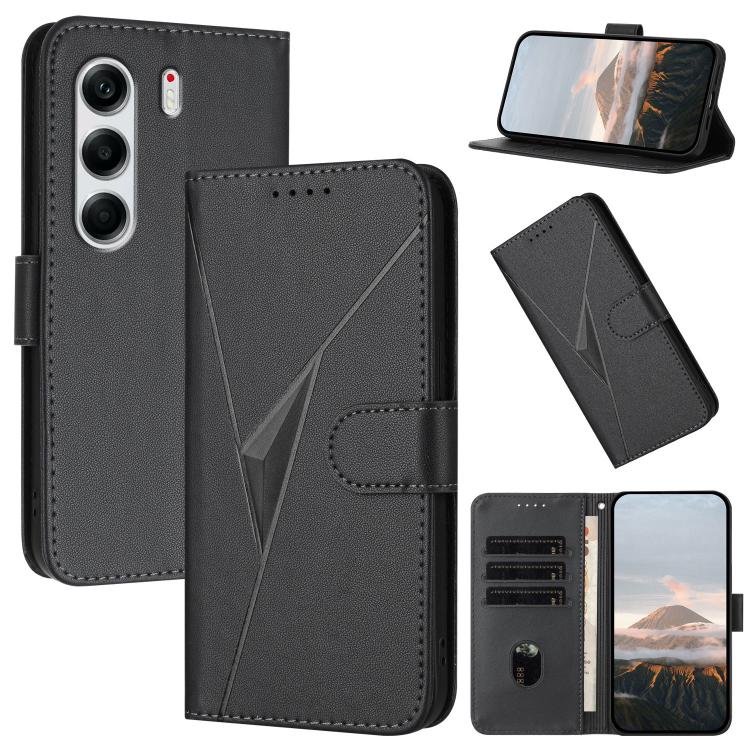 Triangle Pattern Buckle Clasp Leather Phone Case, For Tecno Pova Curve 2 5G, For Tecno Spark Go 3 / Pop 20 4G, For Tecno Spark 50 4G, For Tecno Camon 50 Pro 4G, For Tecno Camon 50 4G, For Tecno Spark Slim, For Tecno Spark 40 4G, For Tecno Pova Curve   ...
